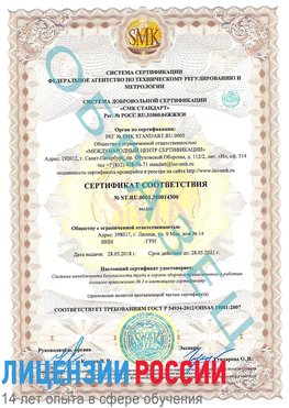 Образец сертификата соответствия Новочебоксарск Сертификат OHSAS 18001
